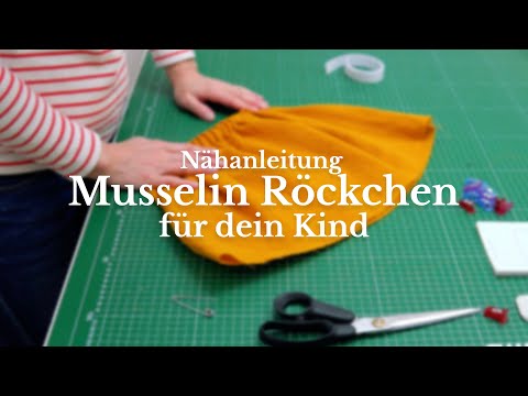 Tutorial: So nähst du einen einfachen Musselin Rock für Dein Kind