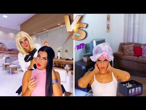 RICO VS POBRE ROTINA DE BELEZA BRUNA VS JACIARA #ricovspobre