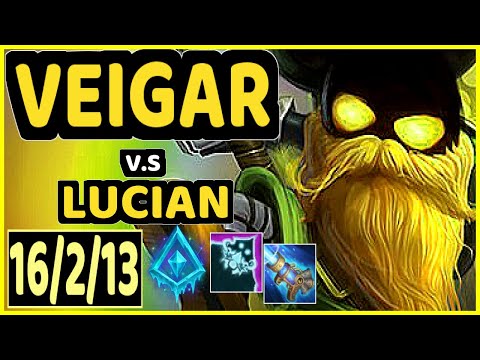 ZERGSTING (VEIGAR) vs LUCIAN - 16/2/13 KDA BOTTOM ADC GAMEPLAY - EUW Ranked GRANDMASTER
