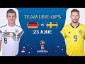 LINEUPS – GERMANY V SWEDEN - MATCH 27 @ 2018 FIFA World Cup™
