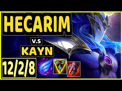CROCO (HECARIM) vs KAYN - 12/2/8 KDA JUNGLE CHALLENGER GAMEPLAY - KR