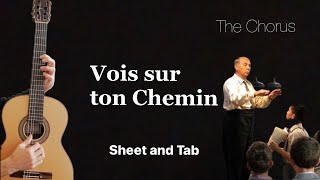 Look to your Path (The Chorus), Guitar lesson, sheet and Tab. Vois sur ton chemin (Les Choristes)