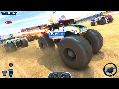 American Monster Trucks Derby Demolition Arena Crash Stunt Simulator - Android Gameplay.