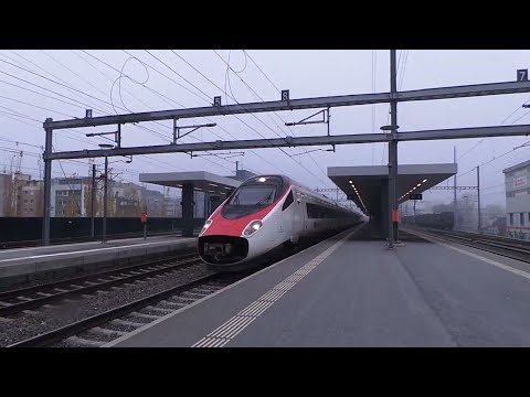 SBB ETR 610 EC Basel - Milano Abfahrt Visp