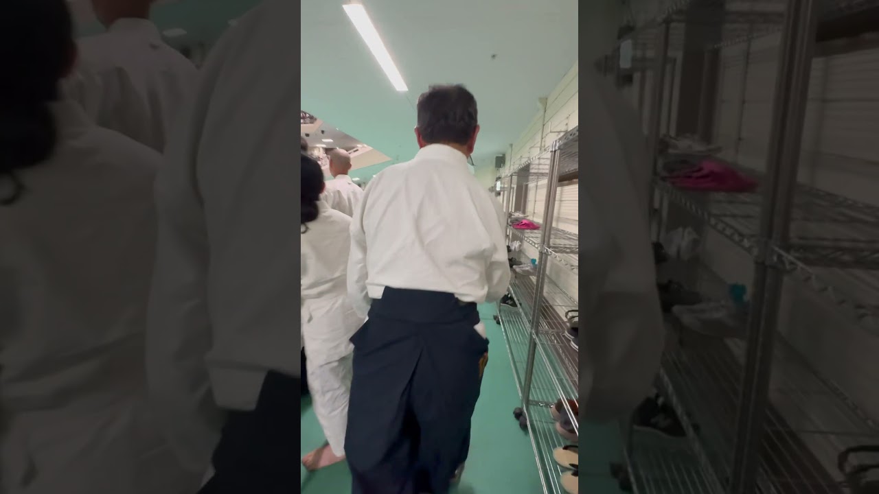 In cue at the 62nd annual All-Japan Aikido Demonstration - Nippon Budokan Tokyo, Japan