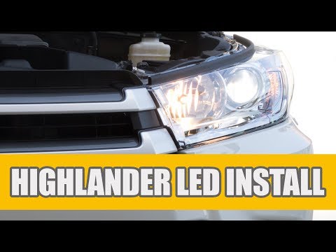 Install 2011-2021 Toyota Highlander Headlights Bulb 12V High Beam LED