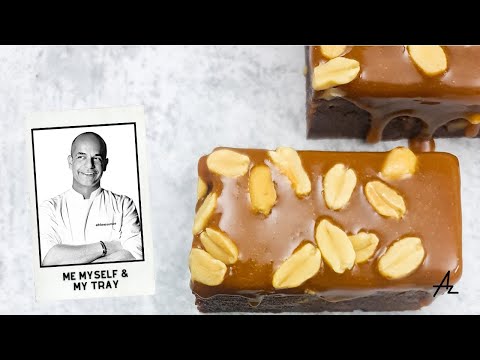 Adriano Zumbo - Peanut, Banana, Miso Caramel Brownie Tray Bake