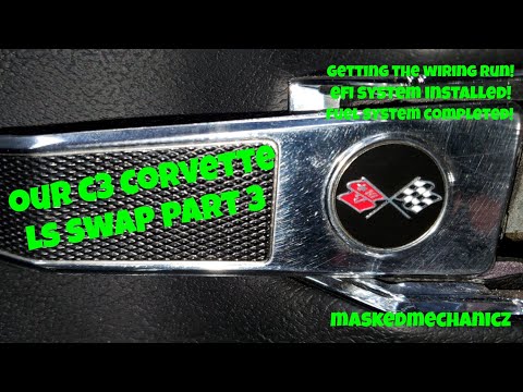 Our C3 Corvette LS Swap Part 3 Fi tech retro Ls kit install