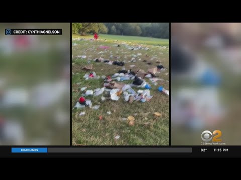 Trash As Far As The Eye Can See In Prospect Park