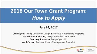 Our Town: How to Apply Webinar