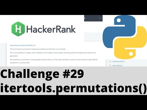 Hackerrank Python Challenge 29 Itertools Permutations