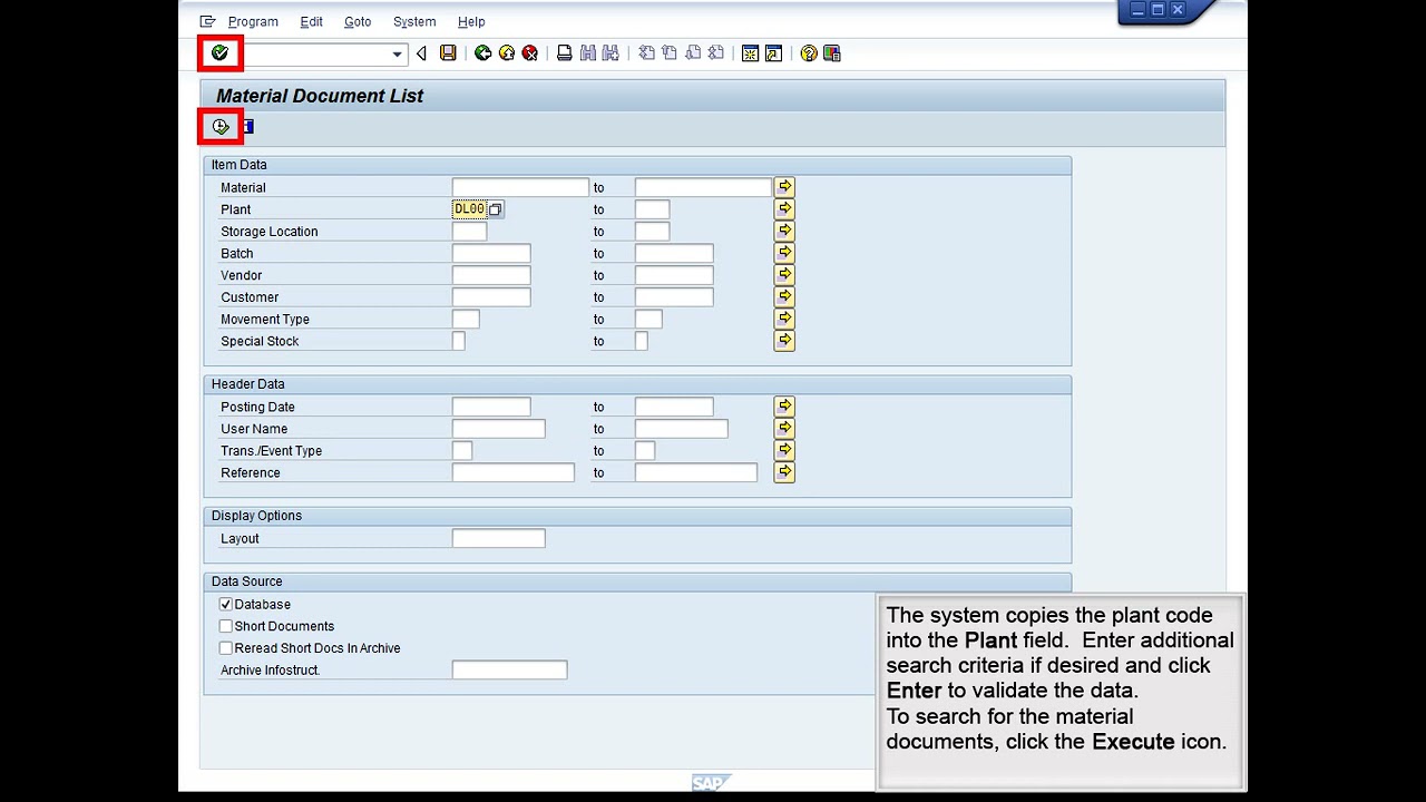 SAP MM-Material Document