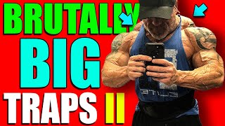 Brutally BIG Traps 2: Dumbbell or Home Edition #workout #2pros