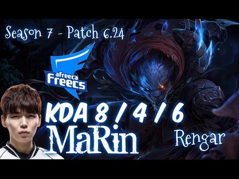 AFs MaRin RENGAR vs HECARIM Jungle - Patch 6.24 KR Ranked
