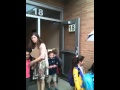Kayla Finishing Her First Day Of Kindergarten