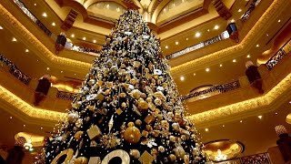 The Most Expensive Christmas Tree in the World | Abu Dhabi Emirates Palace tour 4K