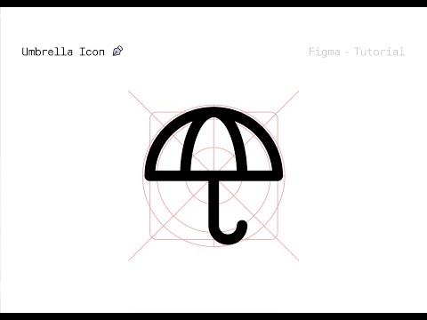 How to draw Umbrella icon in Figma following grid - Pixel-Perfect icon in Figma