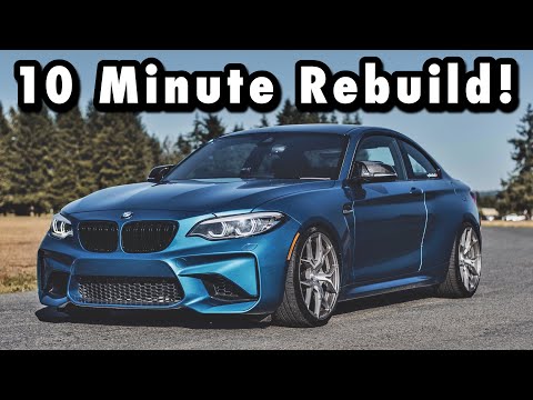 Rebuilding A Wrecked Salvage Auction 2018 BMW M2 in 10 MINUTES like THROTL (FIRST IN THE WORLD)