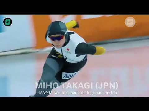 Speed Skating Womens 1500m - Miho Takagi | Takagi Miho sets 👏record |#sportsmanspirit
