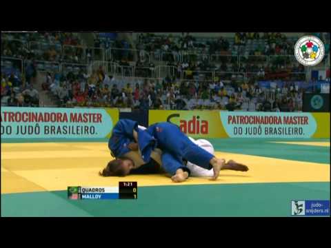 Judo 2013 World Championship Rio de Janeiro: Quadros (BRA) - Malloy (USA) [-57kg]