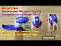 Toy 헬로카봇 Hello Carbot Deformation Dinosaur Egg Tyrannosaurus Purple Gold Telur Dinosaur Tira