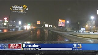 Mobile Weather Watcher Tracking Road Conditions In Bensalem