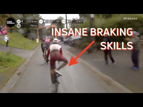 Emergency Foot Braking In Crazy Mud At Paris-Roubaix