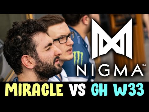 Nigma met in SOLO MMR — Miracle RAPIER vs w33 and GH