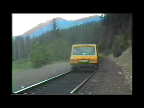 831. SOUTHERN PACIFIC SP SPEEDER above Salt Creek Tressel Oregon in August 1986