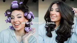 EASY SALON BLOWOUT AT HOME USING HOT ROLLERS