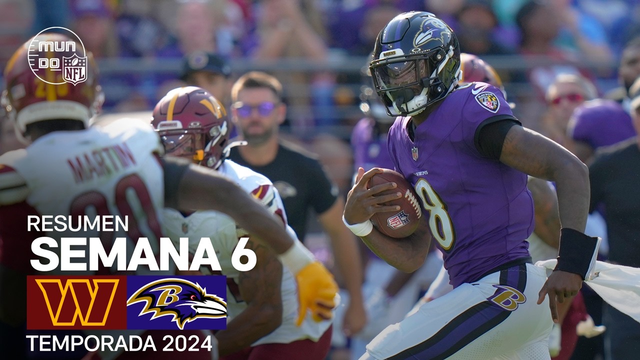 Washington Commanders vs. Baltimore Ravens | Semana 6 - NFL 2024 | Highlights Resumen en español