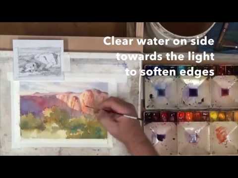 Step by Step Watercolor with Roland Lee - "Kayenta Cliffs" (Trailer)