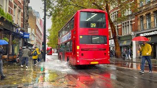 Download lagu Rainy London Walk Tour 2025 ☔️ London Heavy Rain Showers in West End Streets | 4K HDR mp3