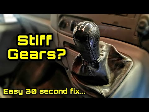 Stiff Gear Shift? Stuck Manual Gear Stick? Common Problem Fixed in 30 Secs. It's Not Your Gearbox