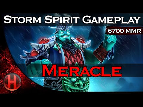 Meracle 6700 MMR Storm Spirit Gameplay Dota 2