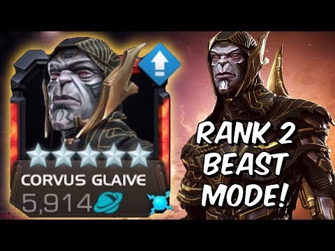 5 Star Corvus Glaive Rank 2 BEAST MODE Gameplay! - Marvel Contest of Champions