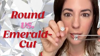 WHICH LOOKS BIGGER?! Round VS Emerald-Cut Diamonds at Different Sizes