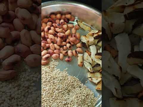 roasted peanuts, dry coconut, sesame seeds #short #JIchannel