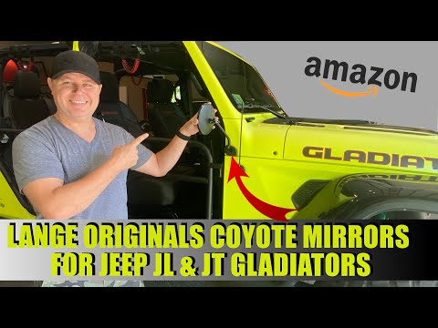 JEEP JL & JT SIDE MIRRORS FOR GOING DOORLESS! * Lange Originals Coyote Mirrors Install & Review