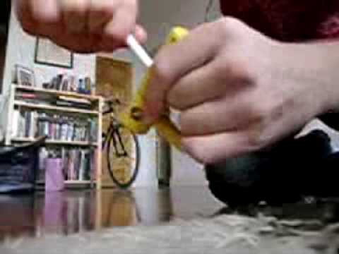 Opening a Krytponite New York Disc Lock using a Bic ballpoint pen
