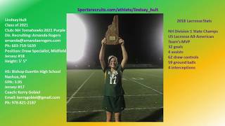 Lindsay Hult 2021 Lacrosse Highlight Video Spring 2018