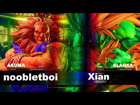 SFV/SF5 AE noobietboi (Akuma) vs Xian (Blanka) Ranked match set
