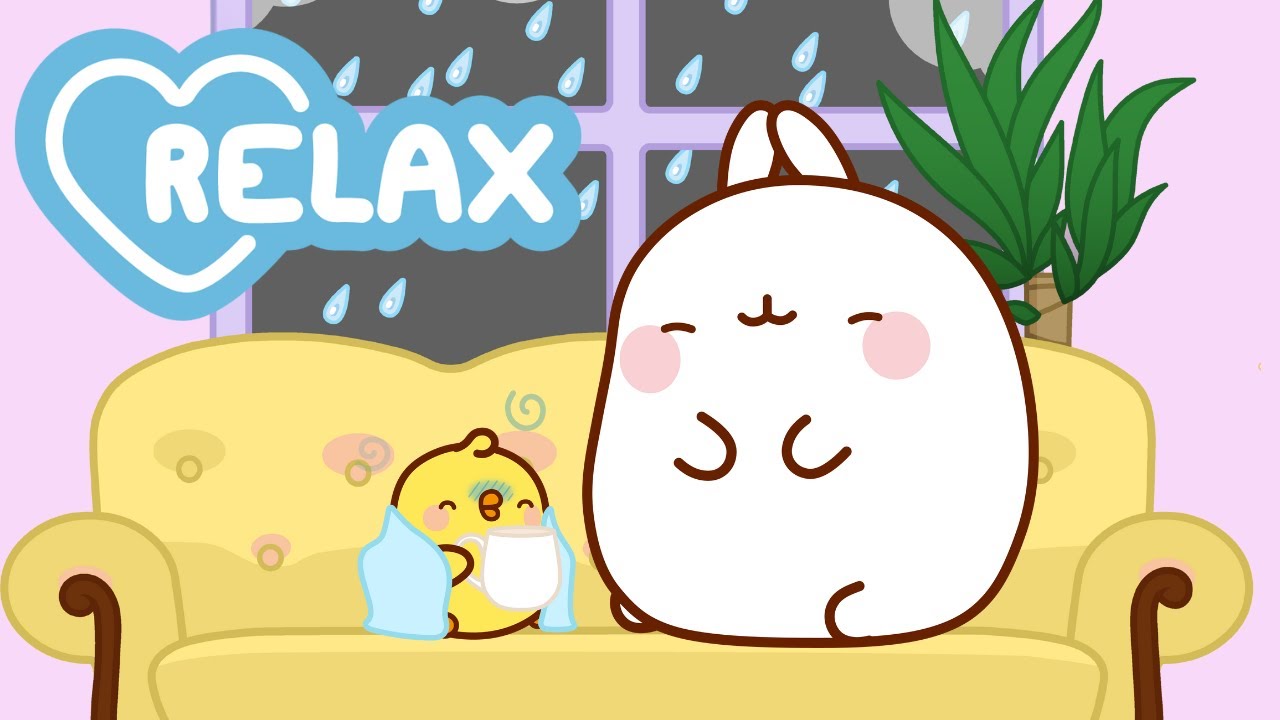 Relaxing Day with Molang 💛🌧️ The Cutest Cozy Afternoon Moments