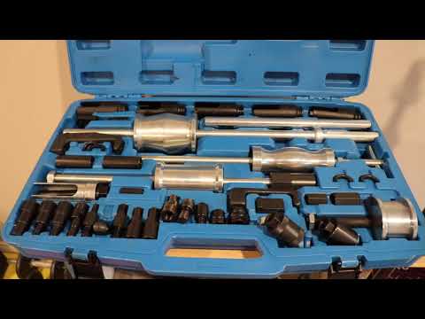 40PCS Master Diesel Injector Puller Extractor with Common Rail Adaptor Slide Hammer Pro Tool Kit