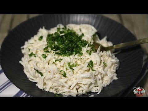 Ukrainian Black Radish Salad (2 variations) - Keto Diet Recipe