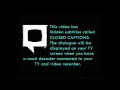 Disney Warning Screen UK And Closed Captions 2000