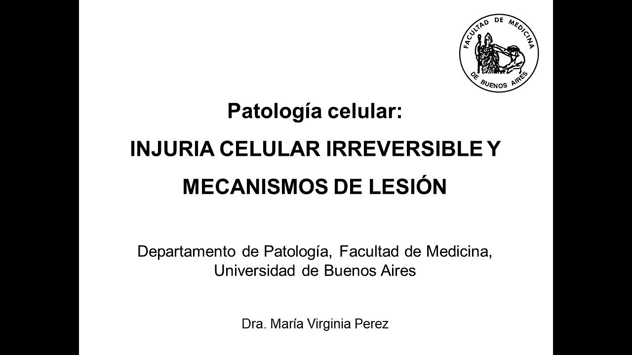 Clase 4: Injuria celular irreversible y mecanismos de lesión (Dra. Virginia Perez)