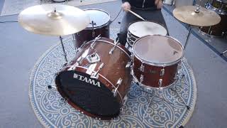Video thumbnail for 1980s Tama Superstar Super Mahogany 16x24 10x14 and 16x16 Drum Kit by Hawthorne Drum Shop