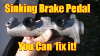 Fix Fixing A Sinking Brake Pedal- NON ABS...Master Cylinder time!!