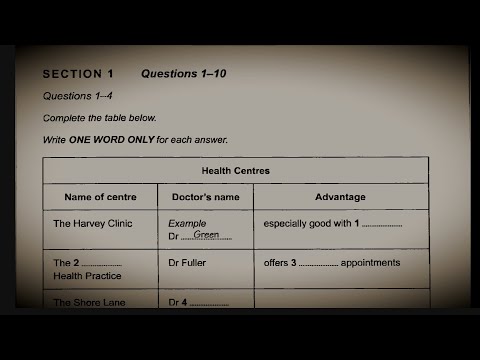 Health centers ielts listening (HD Audio) 1080p